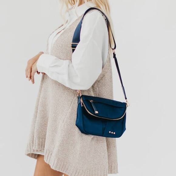 Tilly Nylon Crossbody Bag Navy Blue - Picture 2 of 3